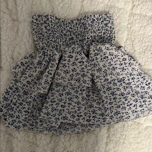 Girls Zara Floral Smocked Skirt